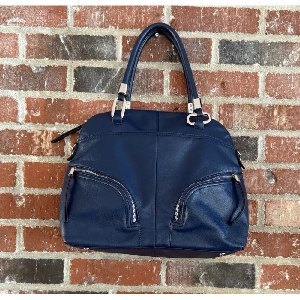 B Makowsky Blue‎ Soft Leather Hobo Shoulder Bag Beautiful Handbag Purse